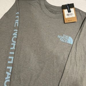 The North Face Gray Long Sleeve T-Shirt Sz. S